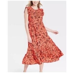 UNIVERSAL THREAD MULTICOLOR DRESS  CUTE DRESS SHORTSLEEVE  COTTON BLEND. SZ M